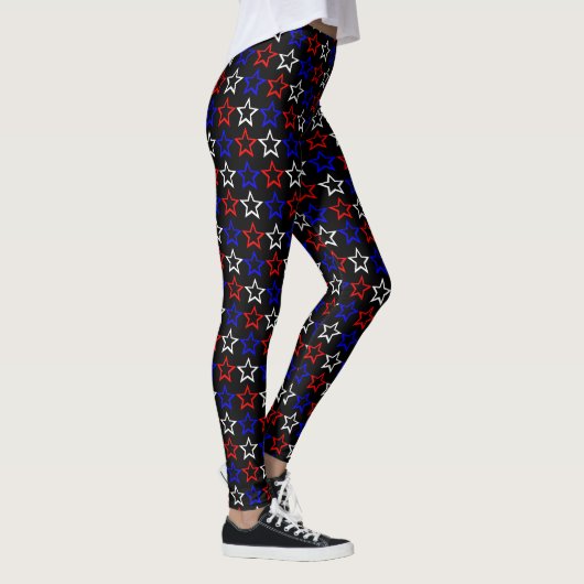 Patroon rode witte en blauwe sterren leggings (Rechts)