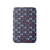 Patroon rode witte en blauwe zee badmat (Voorkant Verticaal)