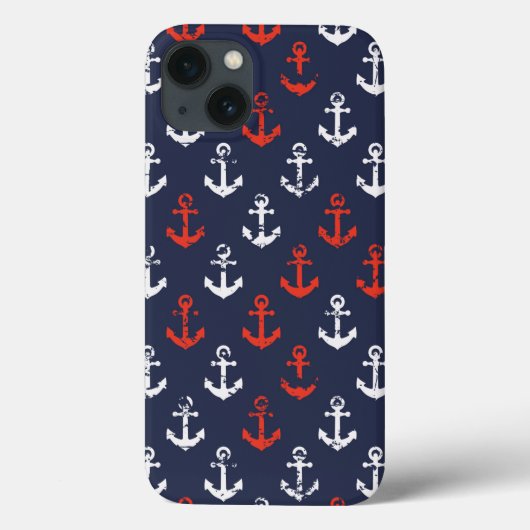 Patroon rode witte en blauwe zee Case-Mate iPhone case (Achterkant)