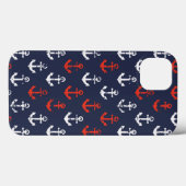 Patroon rode witte en blauwe zee Case-Mate iPhone case (Achterkant (horizontaal))