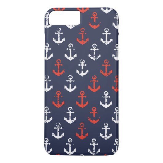 Patroon rode witte en blauwe zee Case-Mate iPhone case (Achterkant)