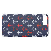 Patroon rode witte en blauwe zee Case-Mate iPhone case (Achterkant (Horizontaal))