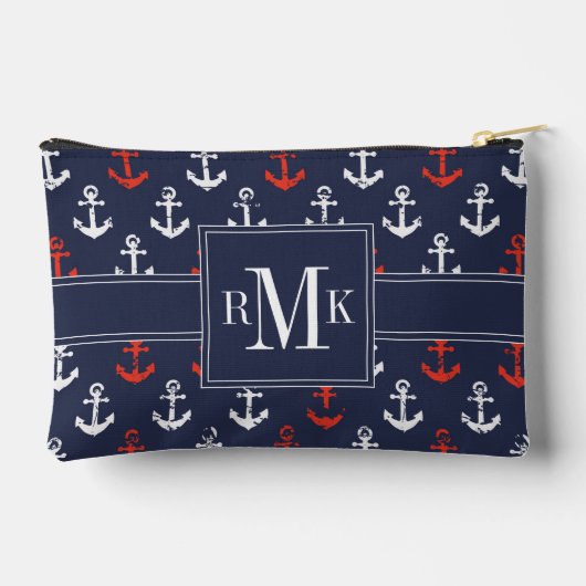 Patroon rode witte en blauwe zee etui (Achterkant)