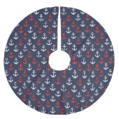 Patroon rode witte en blauwe zee kerstboom rok (Voorkant)