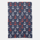 Patroon rode witte en blauwe zee theedoek (Verticaal)