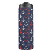 Patroon rode witte en blauwe zee thermosbeker (Voorkant)