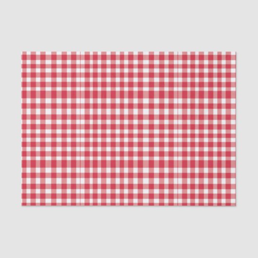 Patroon rode/witte gingham tissuepapier (Voorkant)