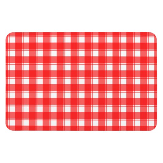 Patroon rode witte speldenband magneet (Horizontaal)