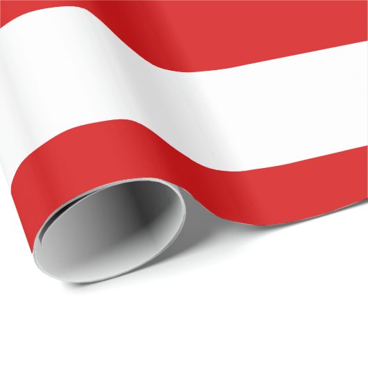 Patroon rode, witte XL Stripes Cadeaupapier (Rol Hoek)