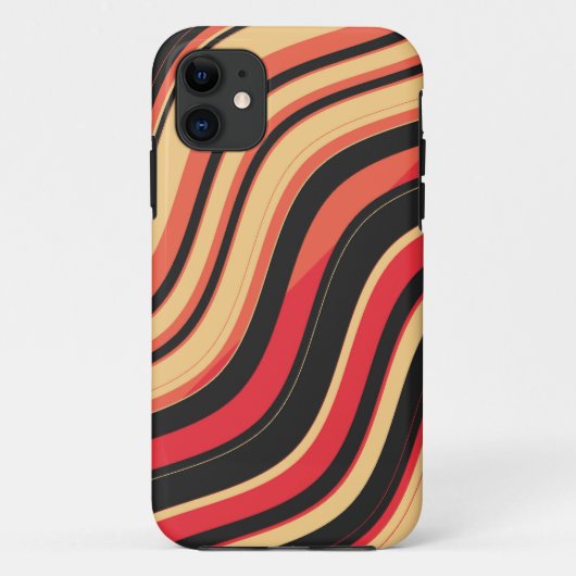 Patroon rode zwarte roze avy Stripes Case-Mate iPhone Case (Achterkant)
