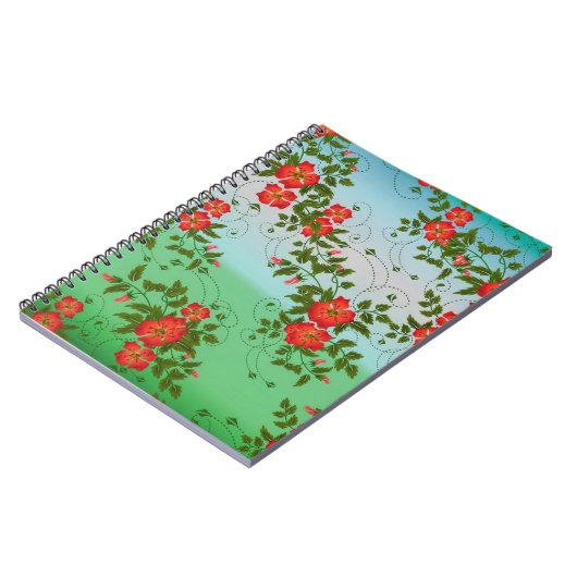 Patroon rood en groen ventilator notitieboek (Linkerzijde)