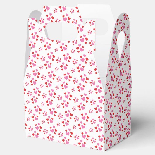 Patroon rood en roze harten bedankdoosjes (Geopend)