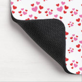 Patroon rood en roze harten muismat (Hoek)