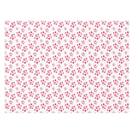 Patroon rood en roze harten tafelkleed (Voorkant (Horizontaal))