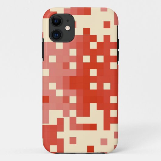 Patroon rood en roze pixel Case-Mate iPhone case (Achterkant)