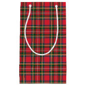 Patroon rood en tonnen klein cadeauzakje (Voorkant)