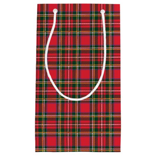 Patroon rood en tonnen klein cadeauzakje (Voorkant)