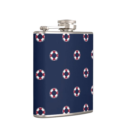 Patroon rood en wit buoy heupfles (Rechts)