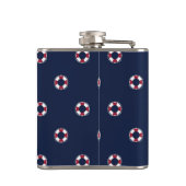 Patroon rood en wit buoy heupfles (Achterkant)