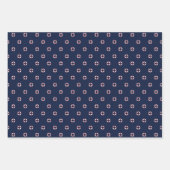 Patroon rood en wit buoy inpakpapier vel (Voorkant)