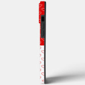 Patroon rood en wit Case-Mate iPhone case (Achterkant / Links)