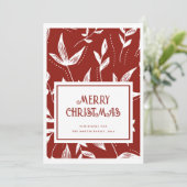  Patroon Rood en Wit Kerst Kaart (Staand voorkant)