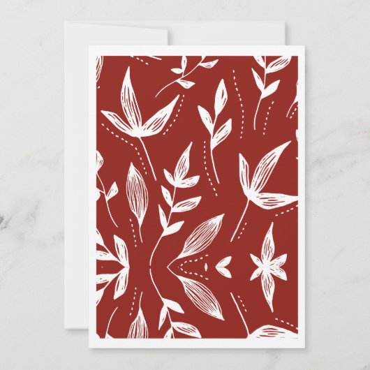  Patroon Rood en Wit Kerst Kaart (Achterkant)