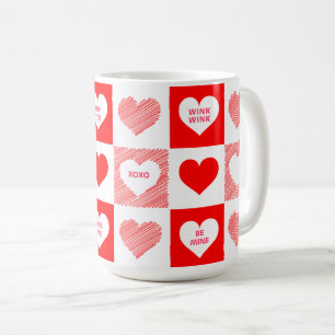 Patroon rood en wit Snoep Koffiemok