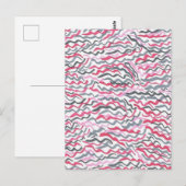 Patroon Rood en Zwart Squiggles Briefkaart (Voorkant / Achterkant)