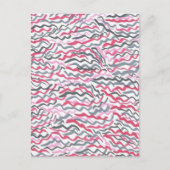 Patroon Rood en Zwart Squiggles Briefkaart (Voorkant)