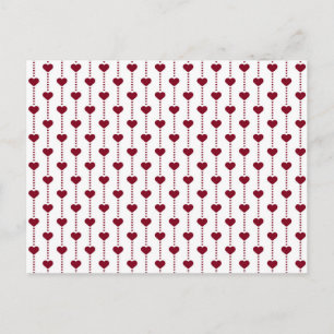 Patroon/rood hart briefkaart