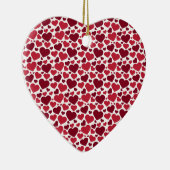 Patroon/rood hart keramisch ornament (Rechts)