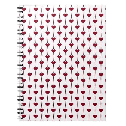 Patroon/rood hart notitieboek (Voorkant)