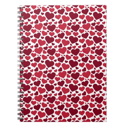 Patroon/rood hart notitieboek (Voorkant)