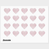 Patroon/rood hart sticker (Vel)