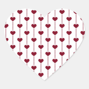 Patroon/rood hart sticker
