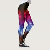 Patroon rood, Paars, blauw en bruin Leggings (Rechts)