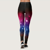 Patroon rood, Paars, blauw en bruin Leggings (Achterkant)