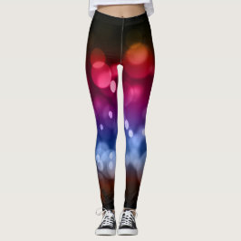 Patroon rood, Paars, blauw en bruin Leggings