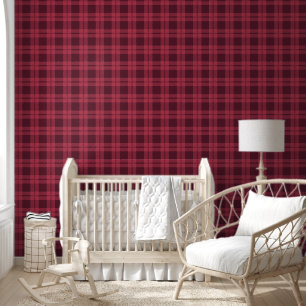 Patroon Rood Plaid Controlekamer Kantoor Behang