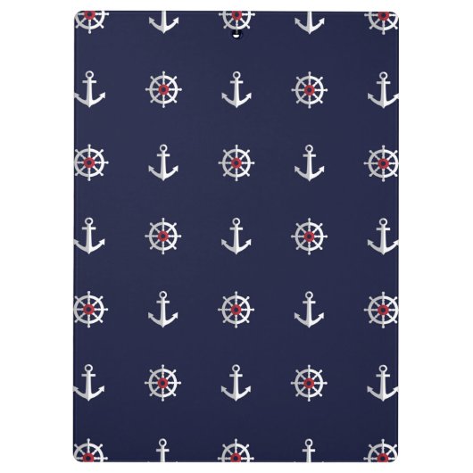 Patroon rood wit en blauw anker klembord (Achterkant)