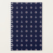 Patroon rood wit en blauw anker planner (Voorkant)