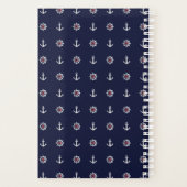Patroon rood wit en blauw anker planner (Achterkant)