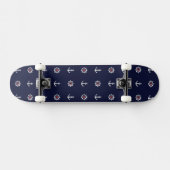 Patroon rood wit en blauw anker skateboard (Horizontaal)