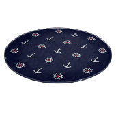 Patroon rood wit en blauw anker snijplank (Hoek)