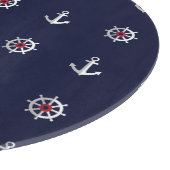 Patroon rood wit en blauw anker snijplank (Hoek)