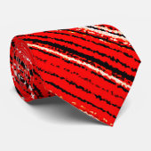 Patroon rood, wit en zwart stropdas (Opgerold)