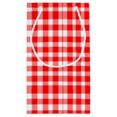 Patroon rood/wit Gingham Klein Cadeauzakje (Achterkant)
