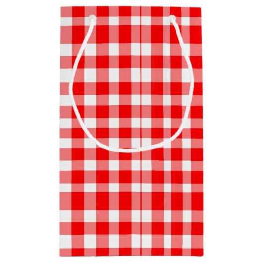 Patroon rood/wit Gingham Klein Cadeauzakje (Achterkant)
