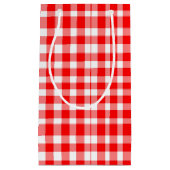Patroon rood/wit Gingham Klein Cadeauzakje (Voorkant)